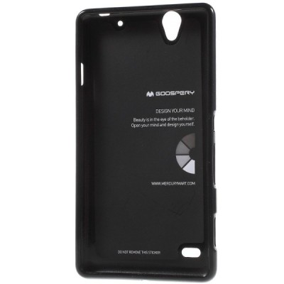 Sony Xperia C4 (E5303, E5306, E5353) juodas Mercury kieto silikono (TPU) dėklas / Priedai.lt