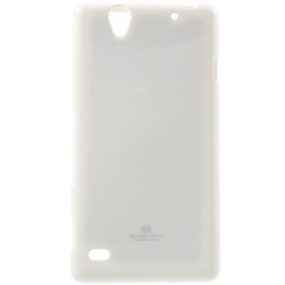Sony Xperia C4 (E5303, E5306, E5353) baltas Mercury kieto silikono (TPU) dėklas / Priedai.lt