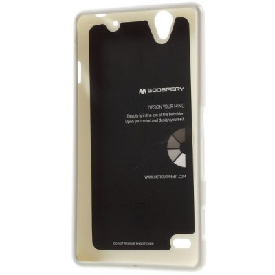 Sony Xperia C4 (E5303, E5306, E5353) baltas Mercury kieto silikono (TPU) dėklas / Priedai.lt