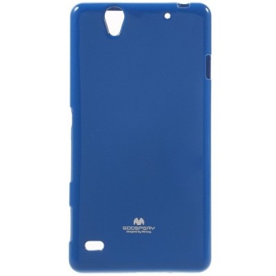 Sony Xperia C4 (E5303, E5306, E5353) tamsiai mėlynas Mercury kieto silikono (TPU) dėklas / Priedai.lt