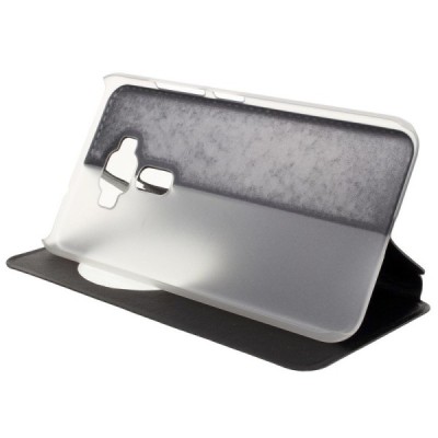 Asus Zenfone 3 5.2 (ZE520KL) melns atvēramais Smart Window ādas maciņš / Vacins.lv