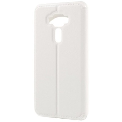 Asus Zenfone 3 5.2 (ZE520KL) baltas odinis atverčiamas „Smart Window“ dėklas su langeliu / Priedai.lt