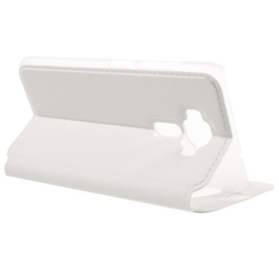 Asus Zenfone 3 5.2 (ZE520KL) baltas odinis atverčiamas „Smart Window“ dėklas su langeliu / Priedai.lt