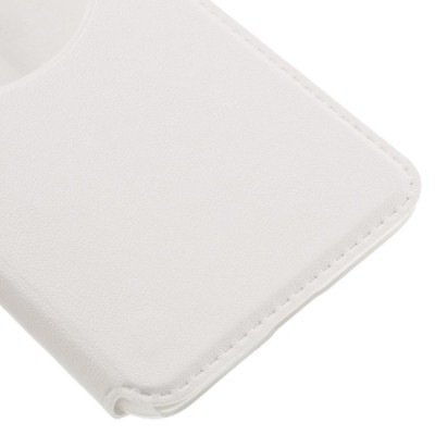 Asus Zenfone 3 5.2 (ZE520KL) baltas odinis atverčiamas „Smart Window“ dėklas su langeliu / Priedai.lt