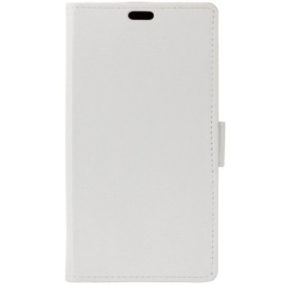 Asus Zenfone 3 5.5 (ZE552KL) atvēramais ādas balts maciņš (maks) / Vacins.lv