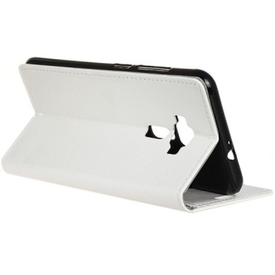 Asus Zenfone 3 5.5 (ZE552KL) atvēramais ādas balts maciņš (maks) / Vacins.lv