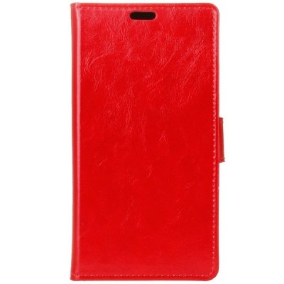 Asus Zenfone 3 Laser (ZC551KL) atvēramais ādas sarkans maciņš (maks) / Vacins.lv