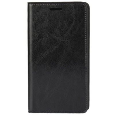 Asus Zenfone 3 5.2 (ZE520KL) atverčiamas juodas odinis dėklas - piniginė / Priedai.lt