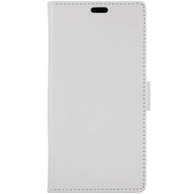 Asus Zenfone 3 5.2 (ZE520KL) atverčiamas baltas odinis dėklas - piniginė / Priedai.lt