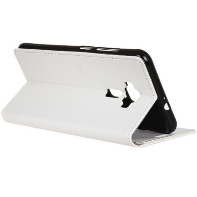 Asus Zenfone 3 5.2 (ZE520KL) atverčiamas baltas odinis dėklas - piniginė / Priedai.lt