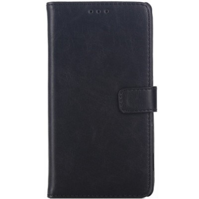 Sony Xperia C4 (E5303, E5306, E5353) atverčiamas juodas odinis retro dėklas - piniginė / Priedai.lt