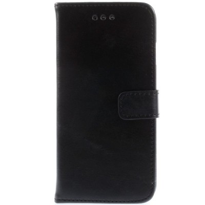 Apple iPhone 6 (6s) atvēramais ādas melns retro maciņš (maks) / Vacins.lv