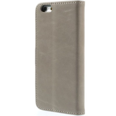 Apple iPhone 6 (6s) atverčiamas smėlio spalvos odinis retro dėklas - piniginė / Priedai.lt