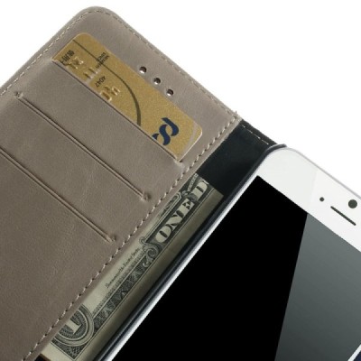 Apple iPhone 6 (6s) atverčiamas smėlio spalvos odinis retro dėklas - piniginė / Priedai.lt
