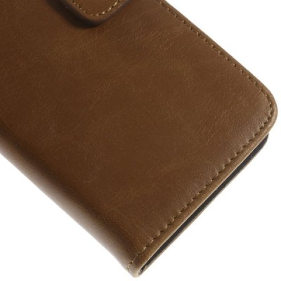 Apple iPhone 6 (6s) atvēramais ādas gaiši brūns retro maciņš (maks) / Vacins.lv