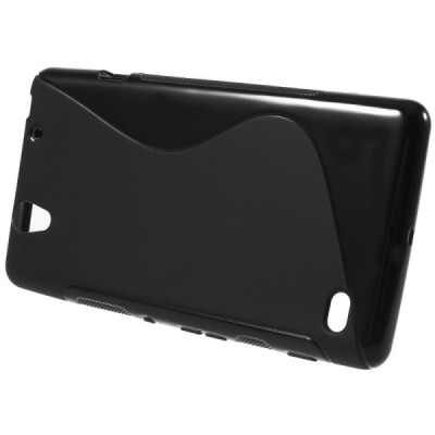 Sony Xperia C4 (E5303, E5306, E5353) cieta silikona (TPU) melns apvalks / vacins.lv