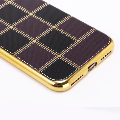 Apple iPhone 7 (iPhone 8) Illiusion rudas kieto silikono tpu dėklas auksiniais apvadais - nugarėlė / Priedai.lt