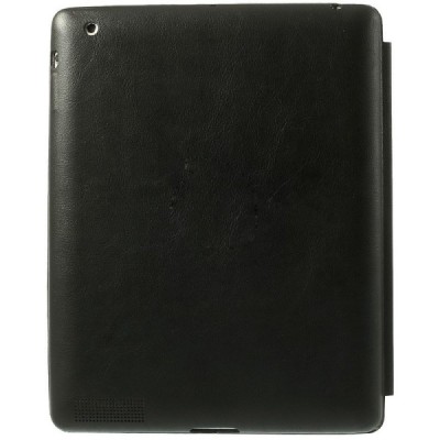 Apple iPad 2 / 3 / 4 klasisks atvēramais melns futrālis / Vacins.lv