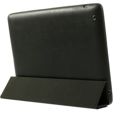 Apple iPad 2 / 3 / 4 klasisks atvēramais melns futrālis / Vacins.lv