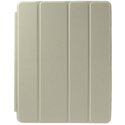 Apple iPad 2 / 3 / 4 klasikinis atverčiamas smėlio spalvos odinis dėklas / Priedai.lt