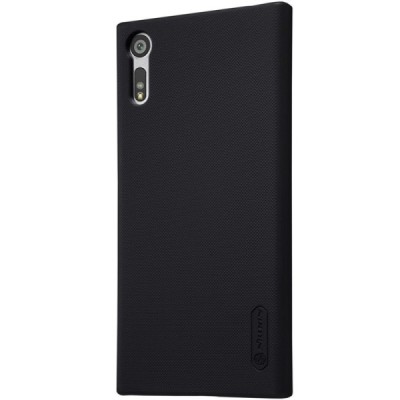 Nillkin Frosted Shield Sony Xperia XZ (Xperia XZs) juodas plastikinis dėklas / Priedai.lt