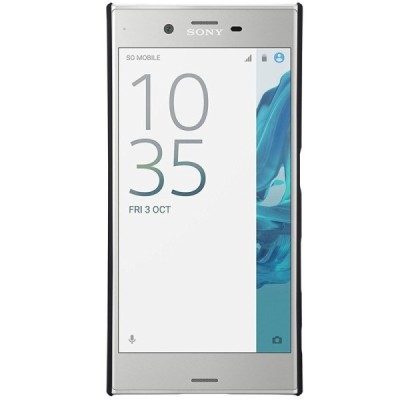 Nillkin Frosted Shield Sony Xperia XZ (Xperia XZs) juodas plastikinis dėklas / Priedai.lt