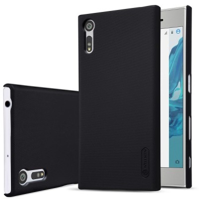 Nillkin Frosted Shield Sony Xperia XZ (Xperia XZs) juodas plastikinis dėklas / Priedai.lt