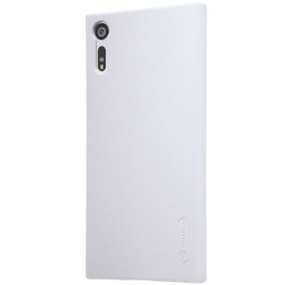 Nillkin Frosted Shield Sony Xperia XZ (Xperia XZs) balts plastmasas futrālis + ekrāna aizsargplēve / Vacins.lv