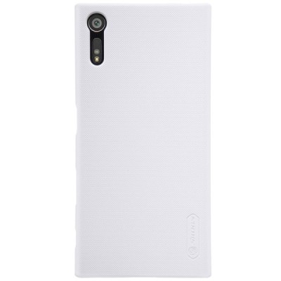Nillkin Frosted Shield Sony Xperia XZ (Xperia XZs) balts plastmasas futrālis + ekrāna aizsargplēve / Vacins.lv