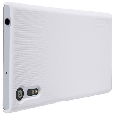 Nillkin Frosted Shield Sony Xperia XZ (Xperia XZs) balts plastmasas futrālis + ekrāna aizsargplēve / Vacins.lv