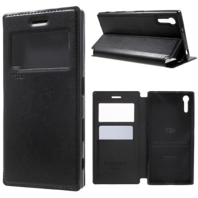 Roar Noble atverčiamas Sony Xperia XZ juodas odinis dėklas / Priedai.lt