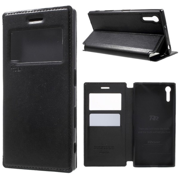 „Roar“ Noble atverčiamas dėklas - juodas (Xperia XZ / XZs)