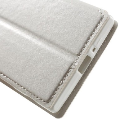 Roar Noble atverčiamas Sony Xperia XZ baltas odinis dėklas / Priedai.lt