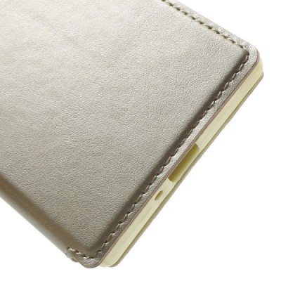 Roar Noble atverčiamas Sony Xperia XZ auksinis odinis dėklas / Priedai.lt