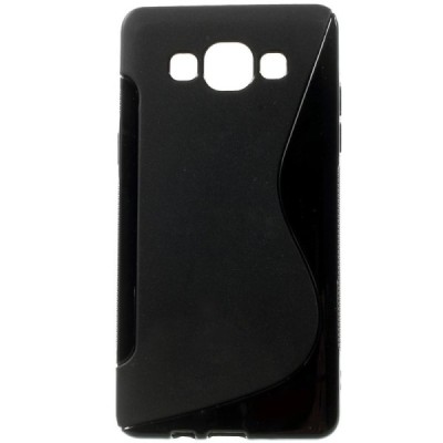 Samsung Galaxy A5 A500 kieto silikono TPU matinis juodas dėklas - nugarėlė / Priedai.lt