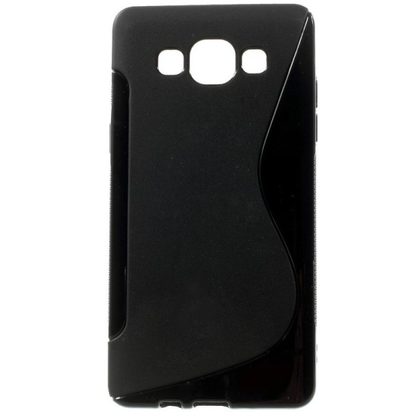 Kieto silikono (TPU) matinis dėklas - juodas (Galaxy A5 2015)