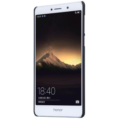 Huawei Honor 6X (2016) Nillkin Frosted Shield melns plastmasas apvalks + ekrāna aizsargplēve / Vacins.lv