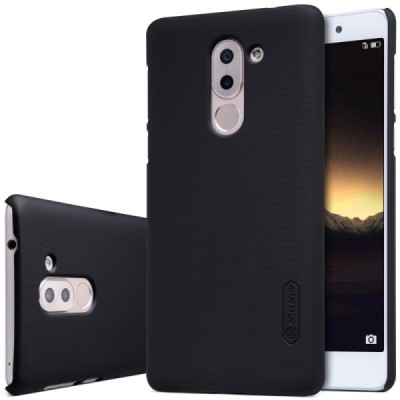 Huawei Honor 6X (2016) Nillkin Frosted Shield melns plastmasas apvalks + ekrāna aizsargplēve / Vacins.lv