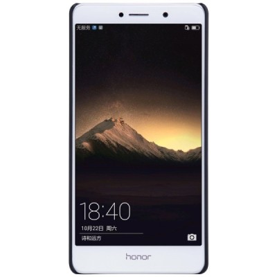 Huawei Honor 6X (2016) Nillkin Frosted Shield melns plastmasas apvalks + ekrāna aizsargplēve / Vacins.lv