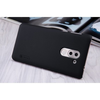 Huawei Honor 6X (2016) Nillkin Frosted Shield melns plastmasas apvalks + ekrāna aizsargplēve / Vacins.lv