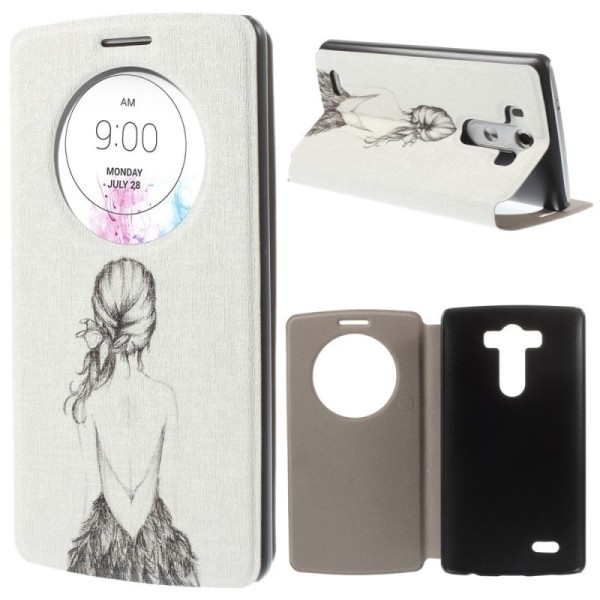 „Lady“ atverčiamas dėklas su langeliu - baltas (G3)