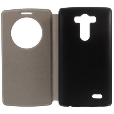 LG G3 D855 (D850, D851) „Lady“ atverčiamas dėklas su langeliu - baltas / Priedai.lt