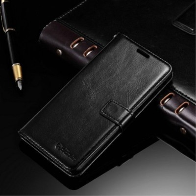 Meizu m3 note atvēramais ādas melns maciņš (maks) / Vacins.lv