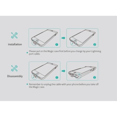 Apple iPhone 7 (iPhone 8) Nillkin Magic Wirelesszelts plastmasas futrālis - zelts / Vacins.lv