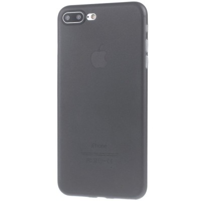 Ploniausias pasaulyje plastikinis skaidrus Apple iPhone 7 Plus (iPhone 8 Plus) juodas dėklas - nugarėlė / Priedai.lt