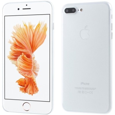 Ploniausias pasaulyje plastikinis skaidrus Apple iPhone 7 Plus (iPhone 8 Plus) baltas dėklas - nugarėlė / Priedai.lt