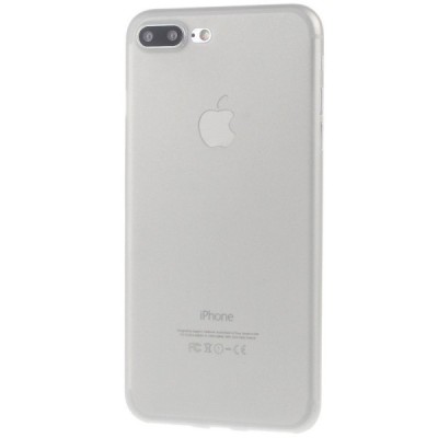 Ploniausias pasaulyje plastikinis skaidrus Apple iPhone 7 Plus (iPhone 8 Plus) pilkas dėklas - nugarėlė / Priedai.lt