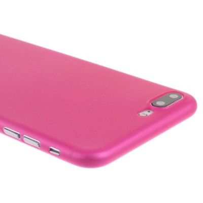Ploniausias pasaulyje plastikinis skaidrus Apple iPhone 7 Plus (iPhone 8 Plus) tamsiai rožinis dėklas - nugarėlė / Priedai.lt