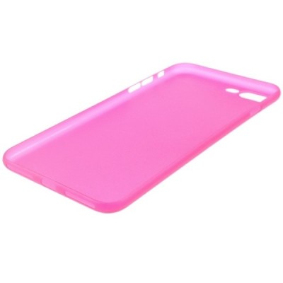 Ploniausias pasaulyje plastikinis skaidrus Apple iPhone 7 Plus (iPhone 8 Plus) tamsiai rožinis dėklas - nugarėlė / Priedai.lt