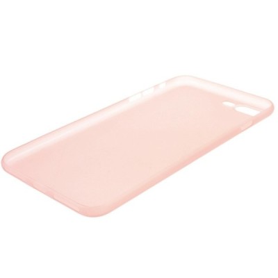 Ploniausias pasaulyje plastikinis skaidrus Apple iPhone 7 Plus (iPhone 8 Plus) šviesiai rožinis dėklas - nugarėlė / Priedai.lt